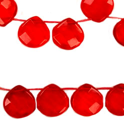 WINE QUARTZ FACETED PEAR SD 16X16MM